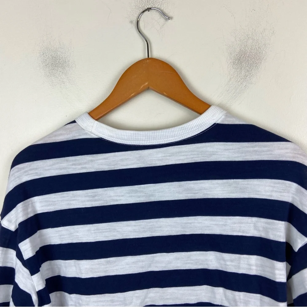 Old Navy The Easy Tee Navy White‎ Striped Breton Shirt Kiss Size XS Coastal - Picture 6 of 10